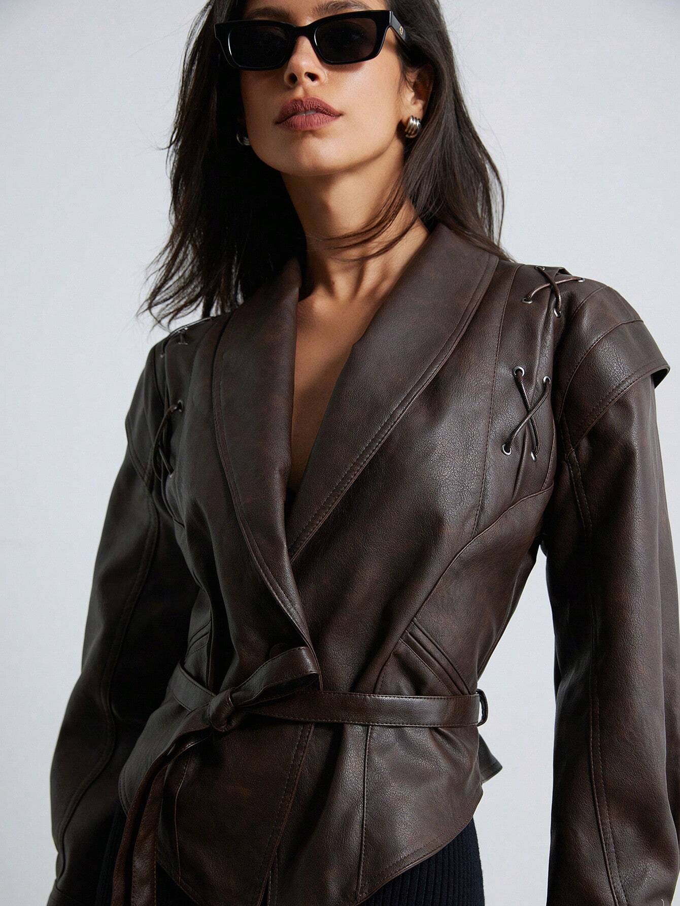 Asimetrik Vintage Crop Ceket