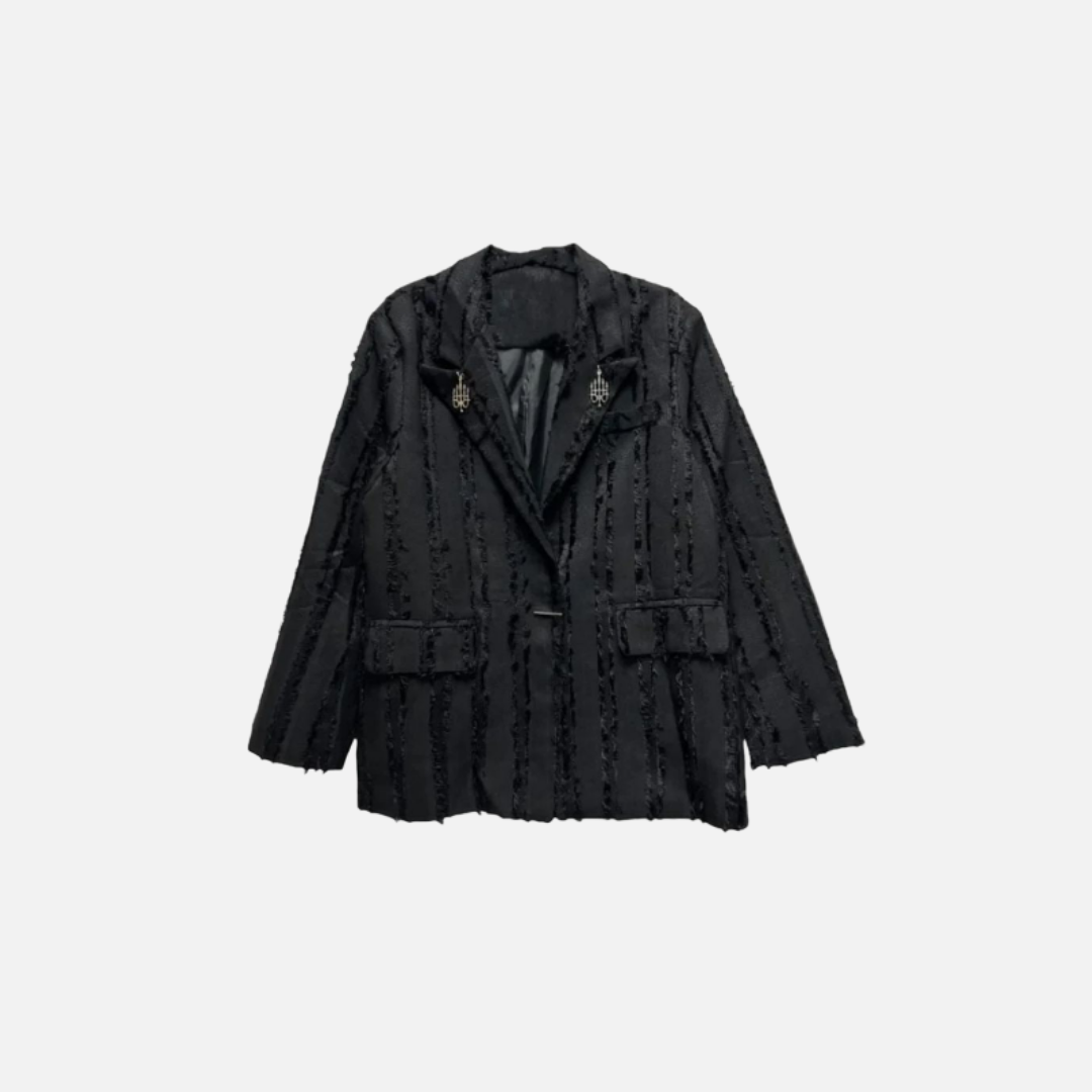 Fringe Design Black Blazer