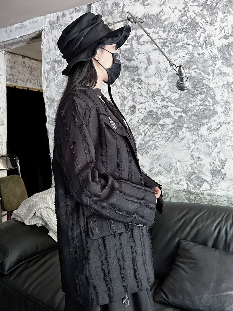 Fringe Design Black Blazer