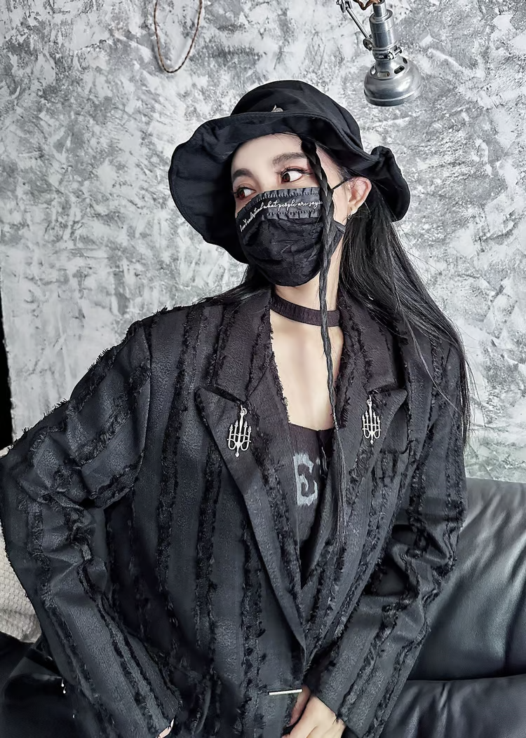 Fringe Design Black Blazer