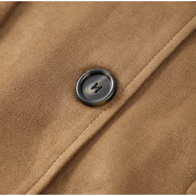 Vegan Suede Blazer Ceket