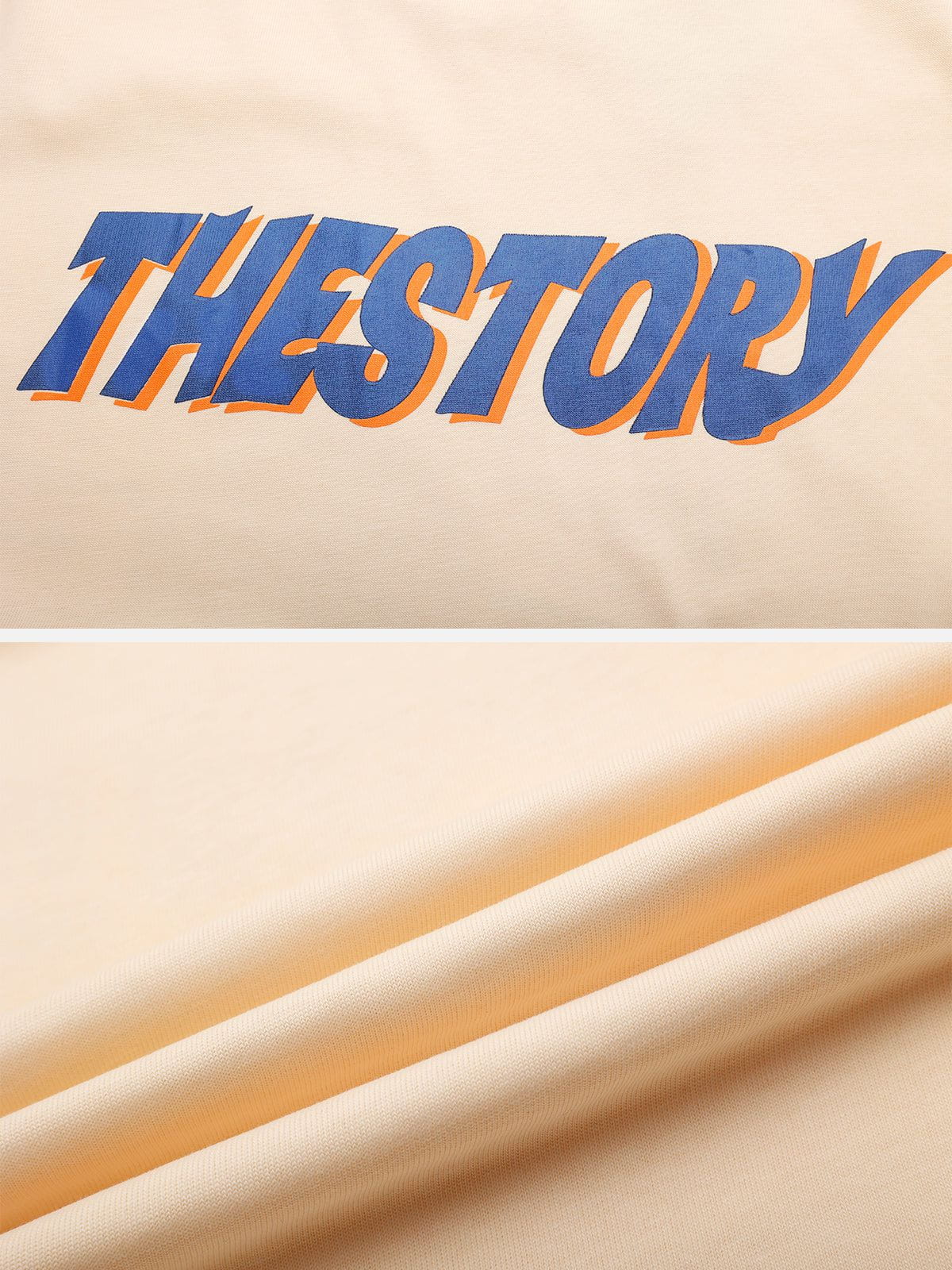 Vintage Letter Pattern Oversized Tee