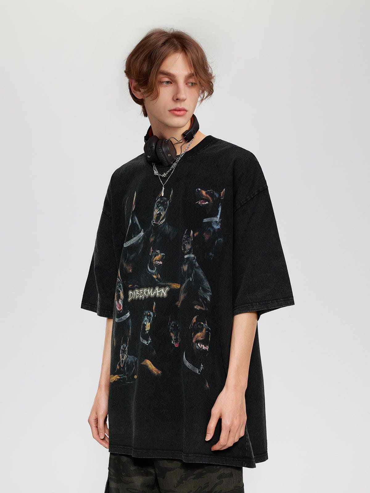 Washed Doberman Graphic Tee