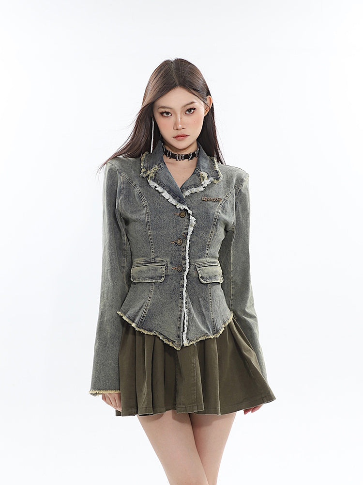 Washed Vintage Denim Jacket