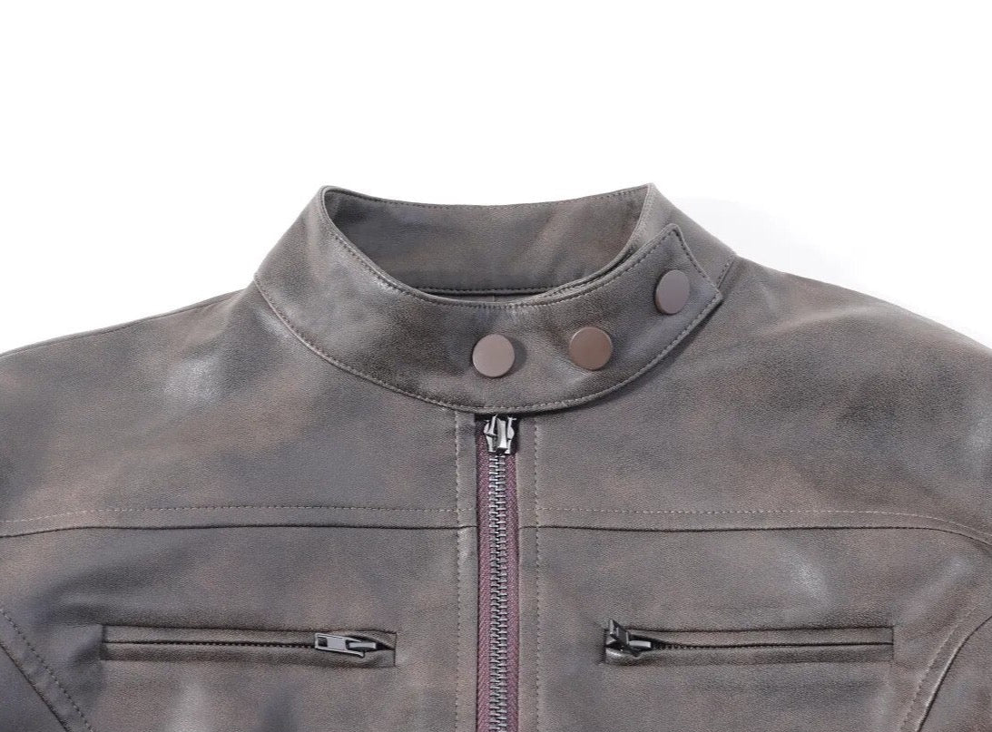 Street Leather Jacket Set