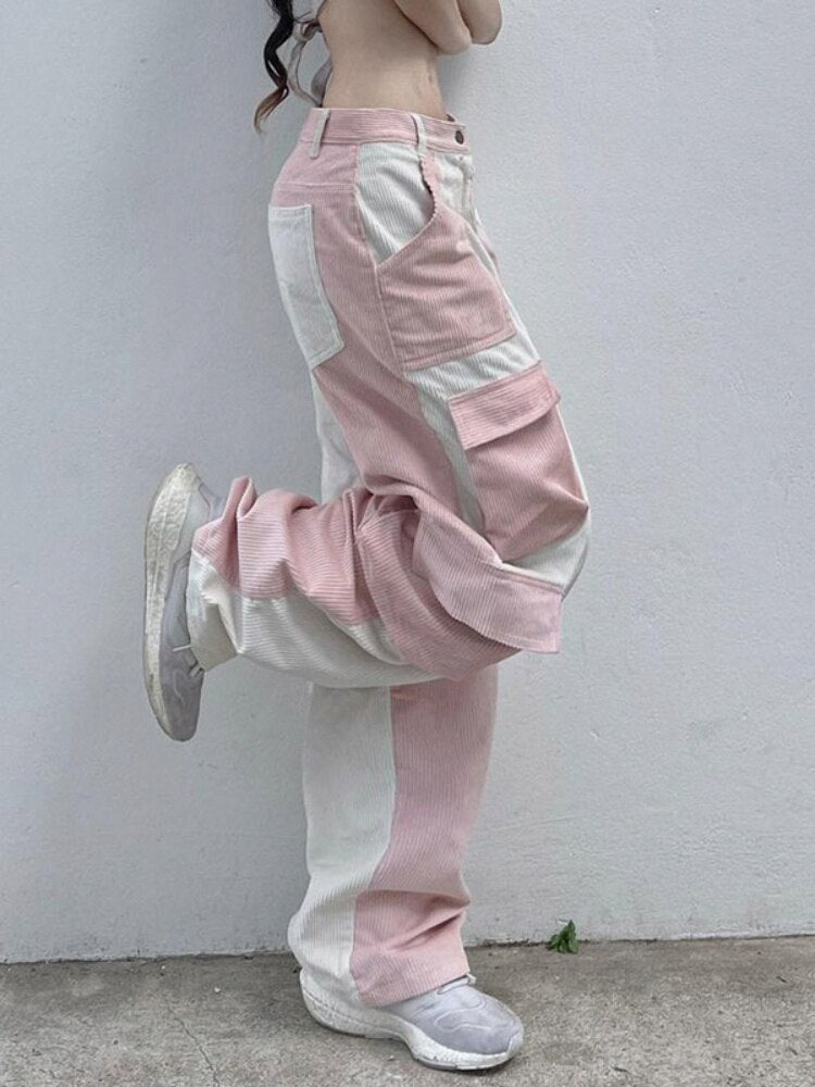 Patchwork Velvet Pant