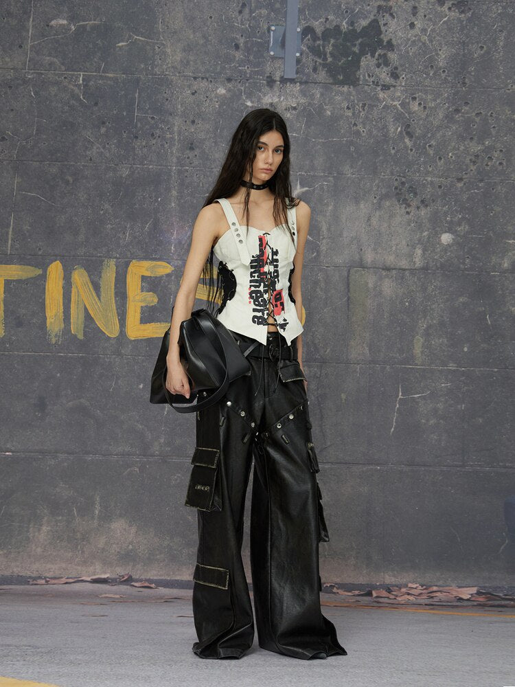 Letter Print Cropped Top