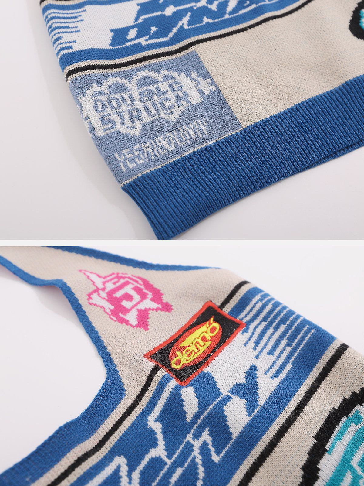 Hot Y2K Racing Knitting Top