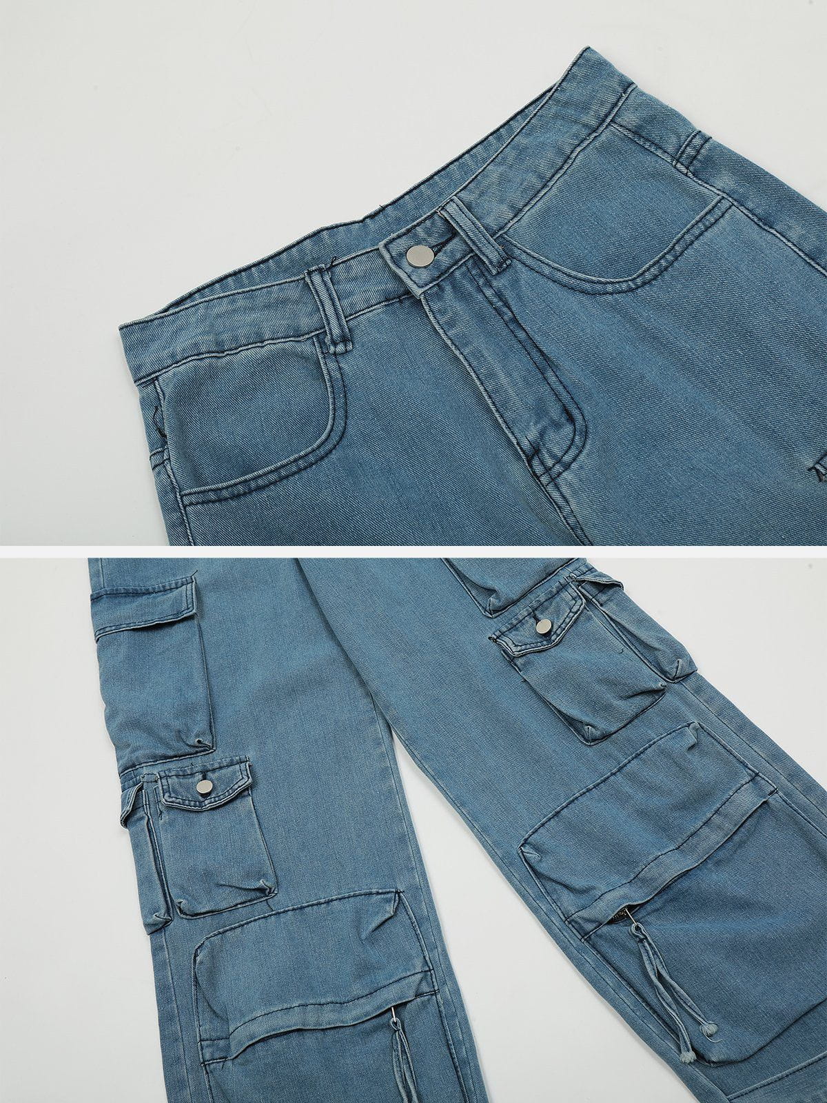Multi Pocket Loose Jeans