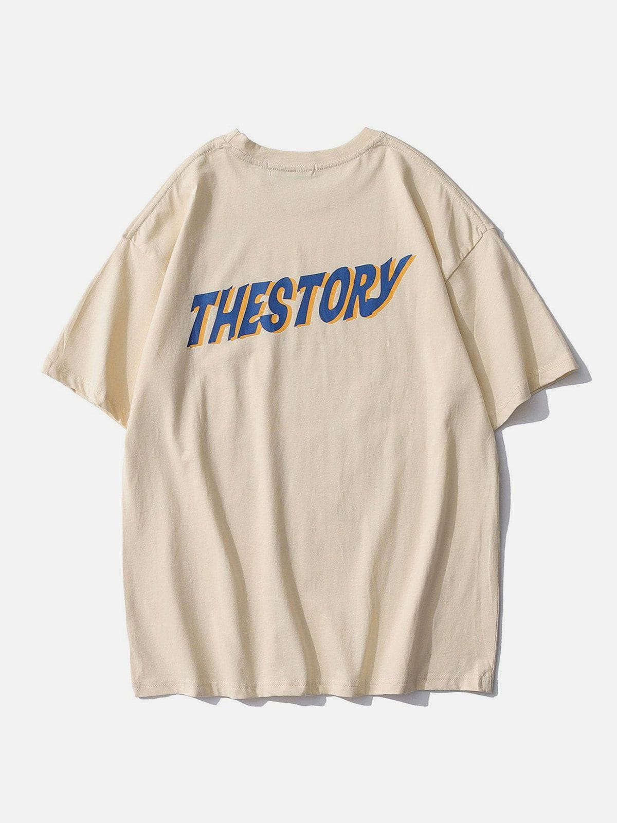 Vintage Letter Pattern Oversized Tee