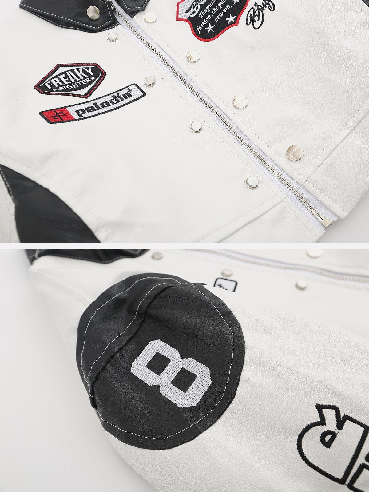 Biker Cropped Motorcycle Jacket