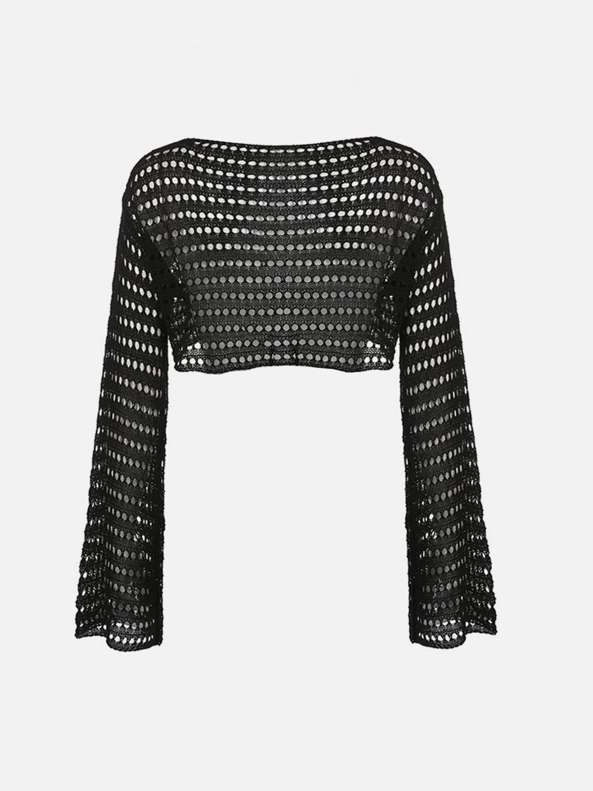 Cutout Cropped Long Sleeves