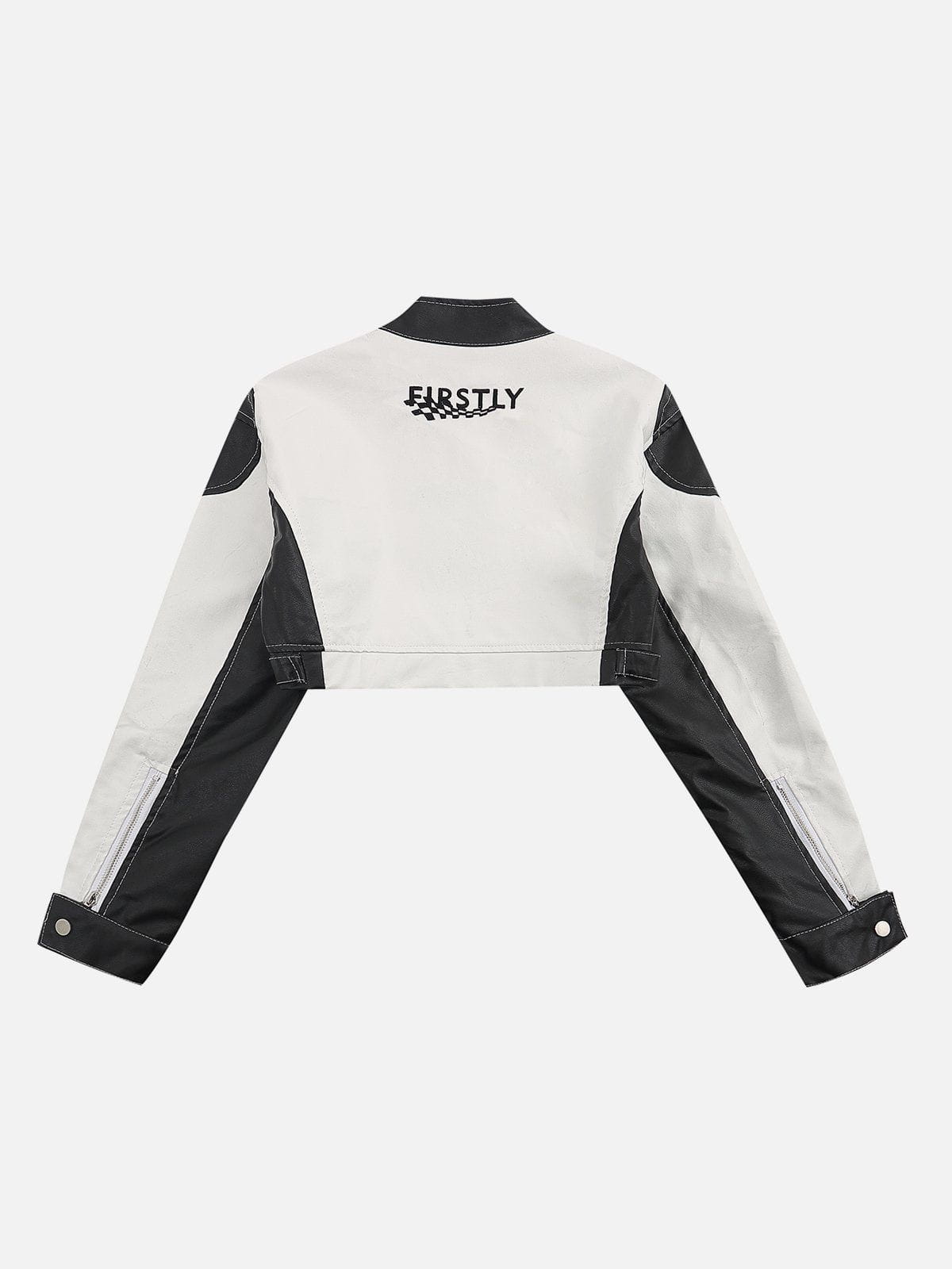 Biker Cropped Motorcycle Jacket