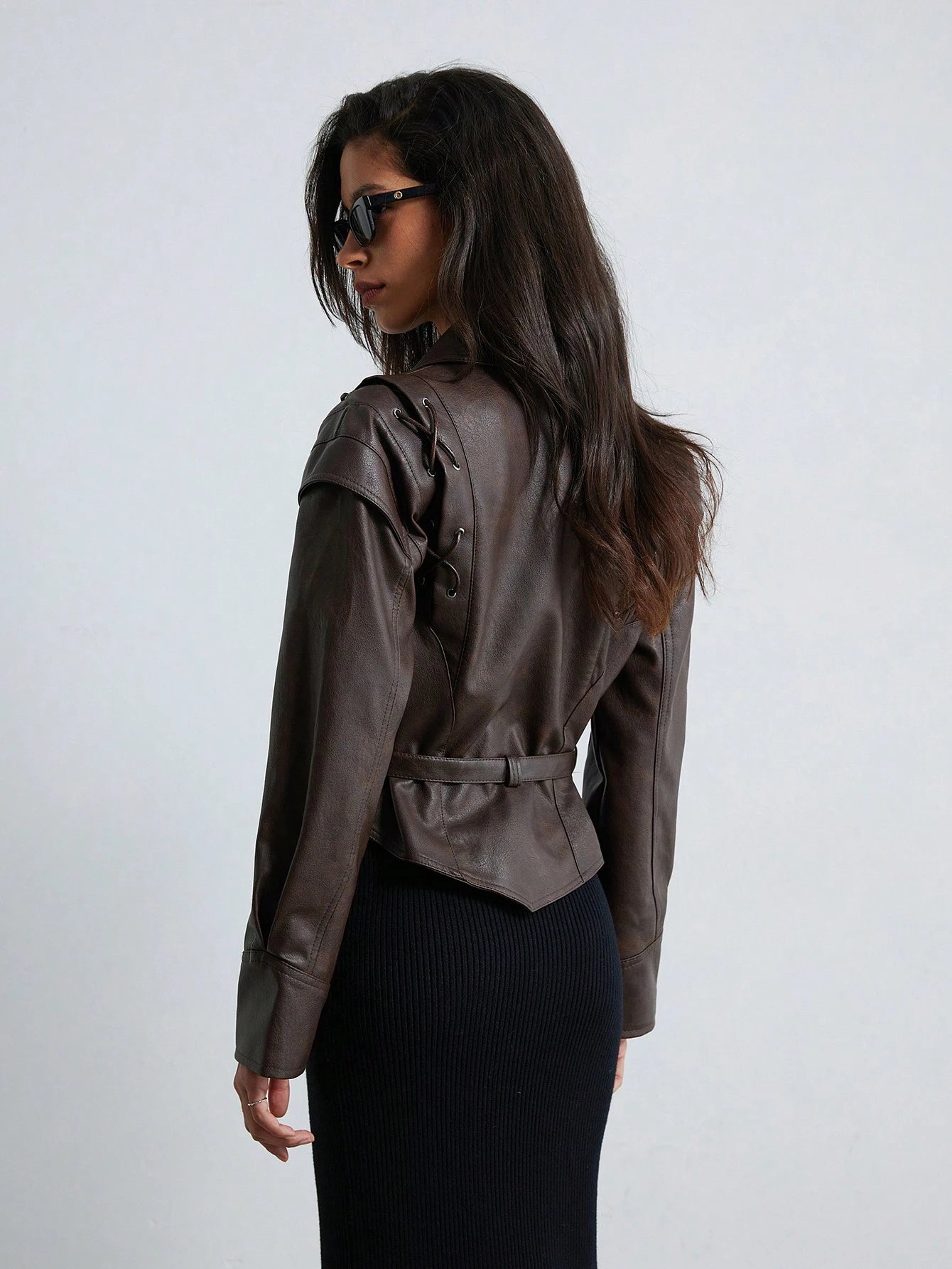 Asimetrik Vintage Crop Ceket