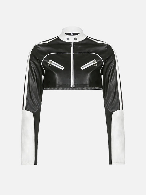 MOTORCYCLE BLACK STREET LEATHER JACKET