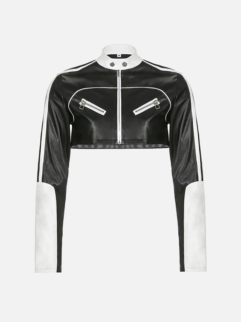 MOTORCYCLE BLACK STREET LEATHER JACKET