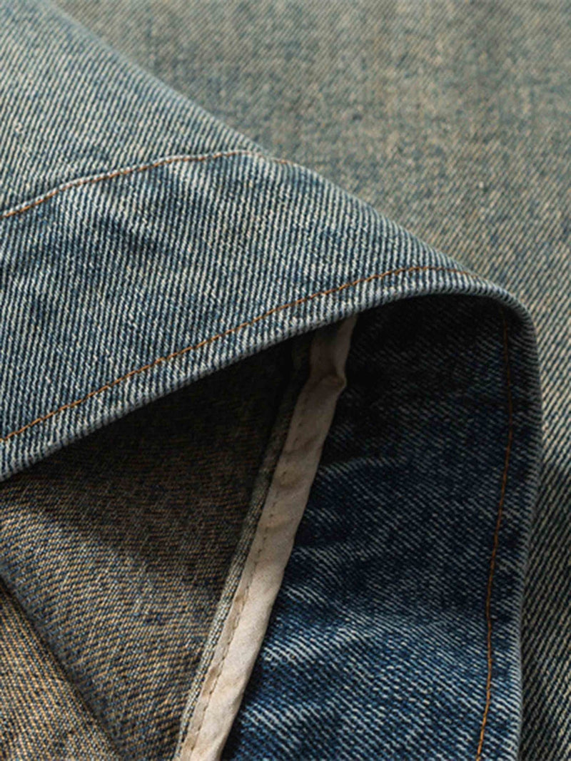 Badge Embroidered Denim Jacket