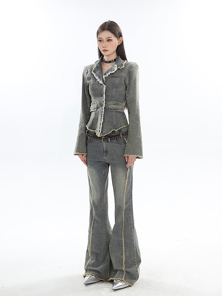 Washed Vintage Denim Jacket