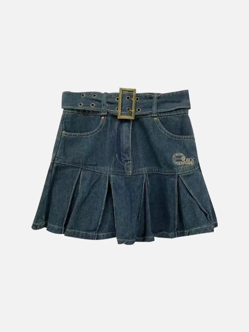 Vintage High Waist Jean Skirt