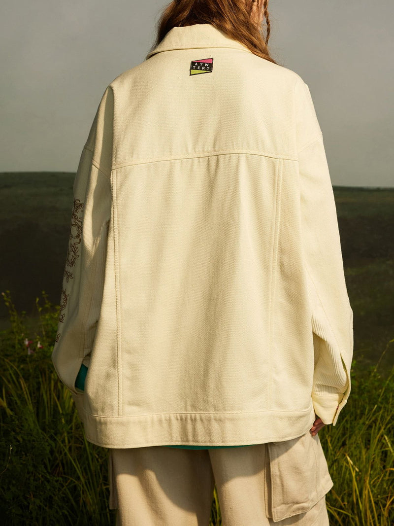 "Street Star" Flower Embroidery Jacket