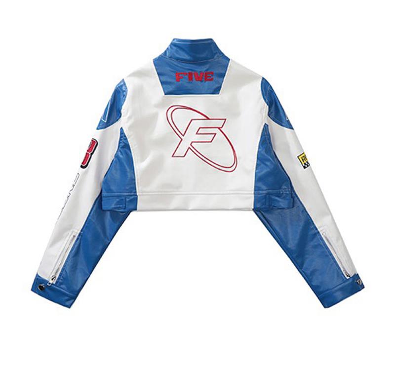 Biker Cropped Motorcycle Jacket