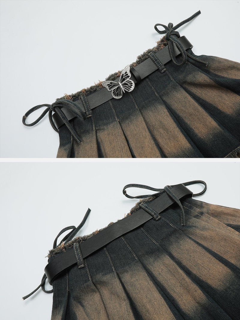 Pleated Short Skirt