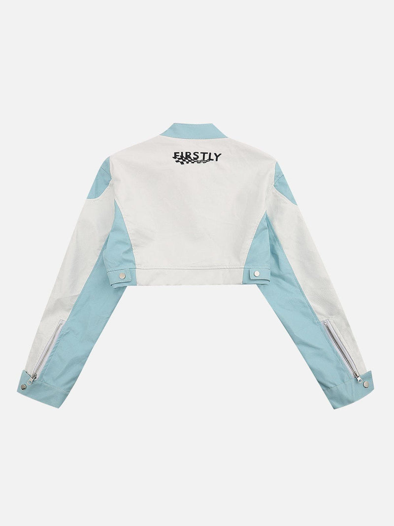 Biker Cropped Motorcycle Jacket