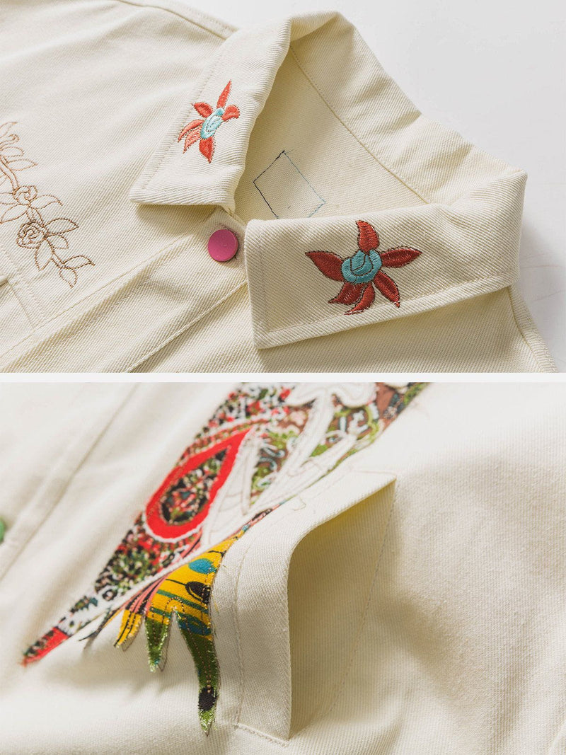 "Street Star" Flower Embroidery Jacket
