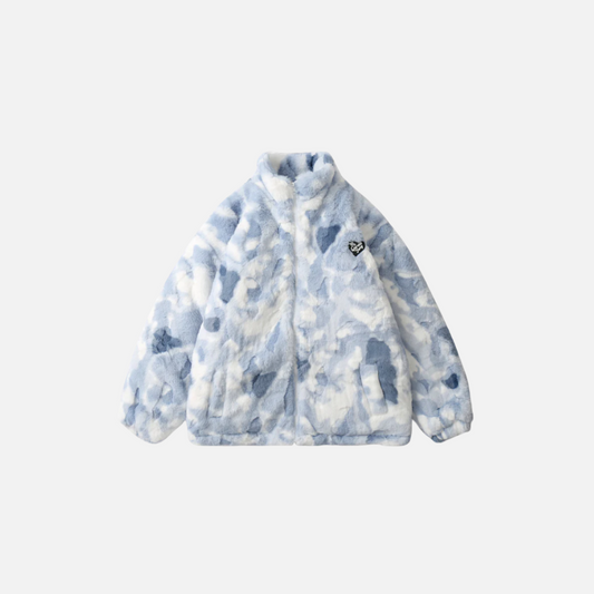 Tie Dye Fur Jacket