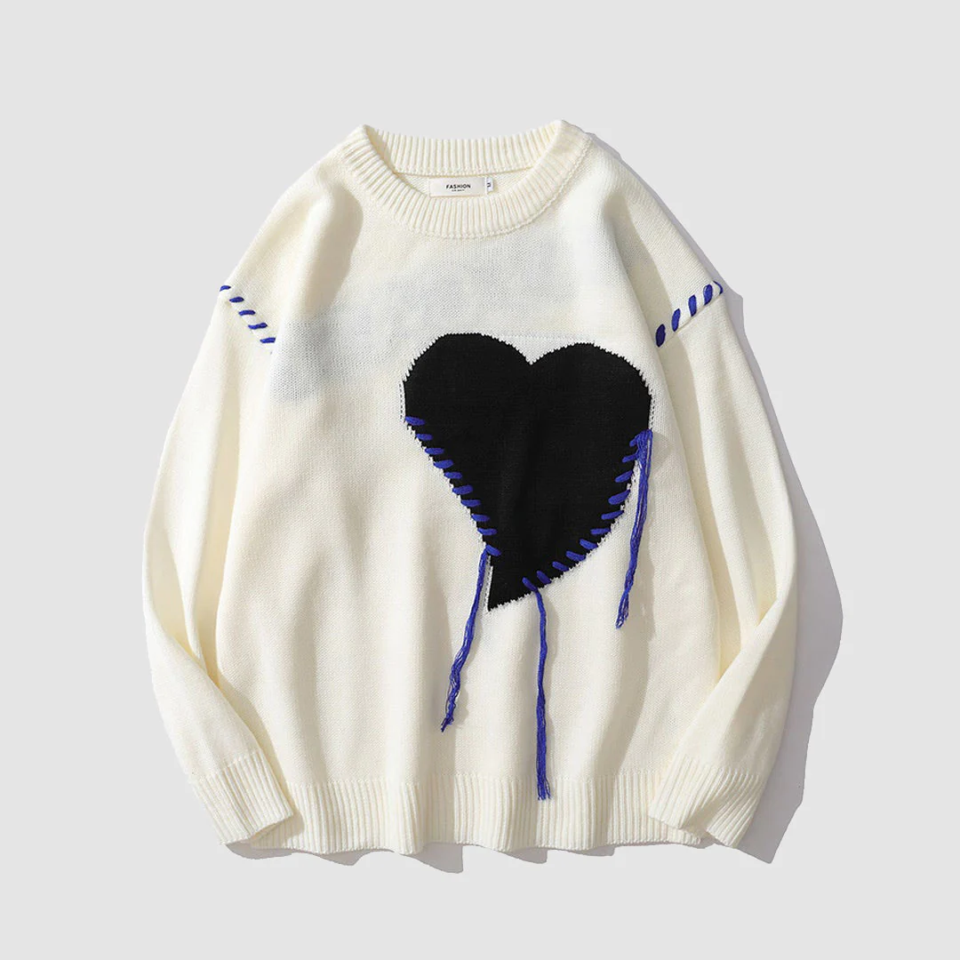 Heart Patch Sweater
