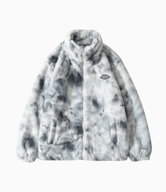 Tie Dye Fur Jacket