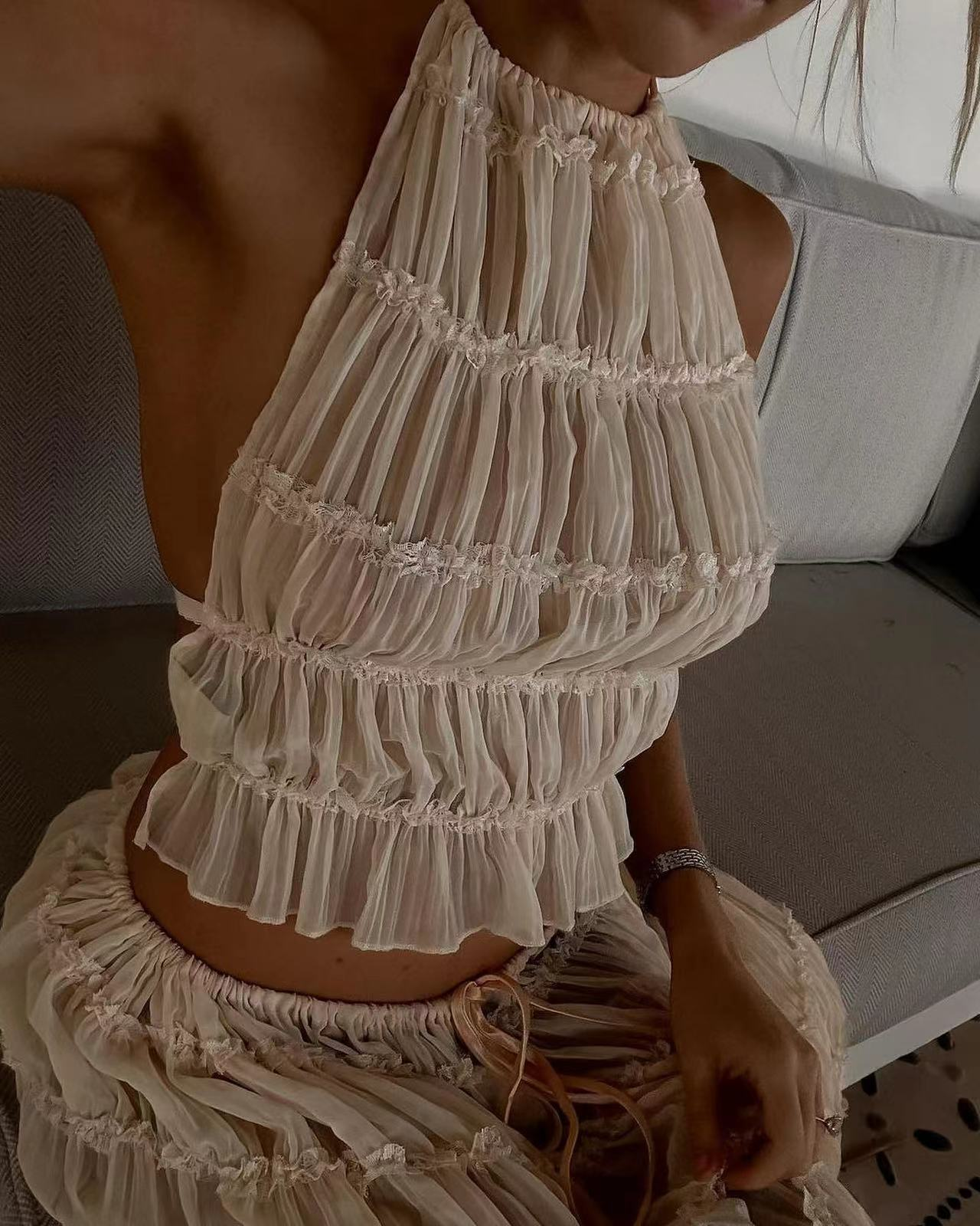 Wine&Sea Strap Elbise