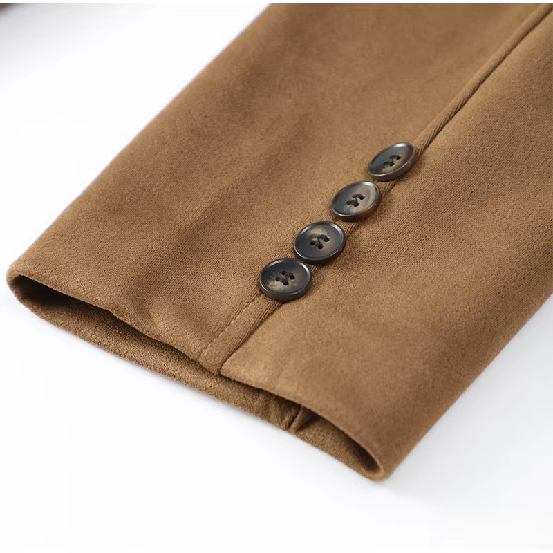 Vegan Suede Blazer Ceket