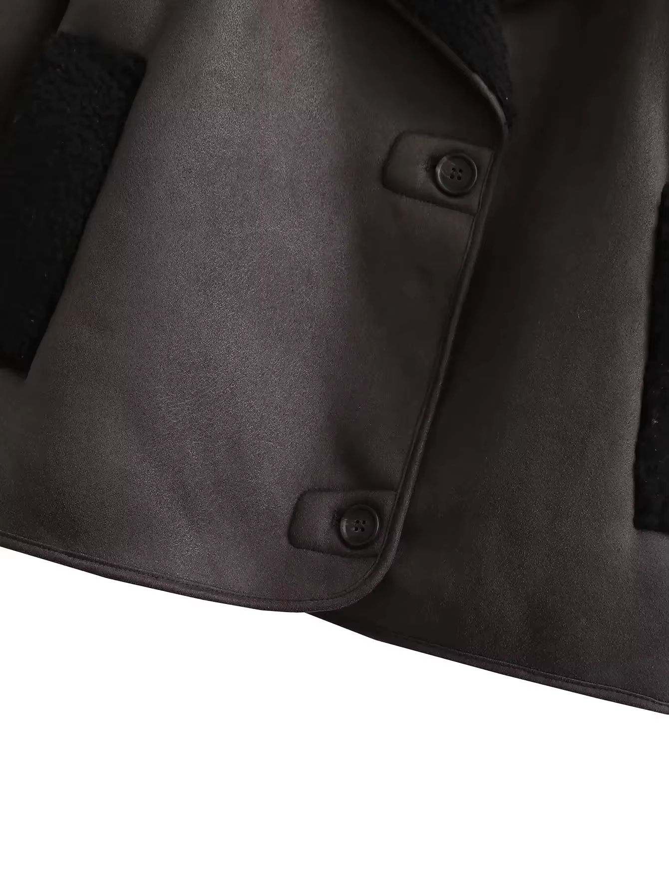 Suni Yünlü Deri Ceket