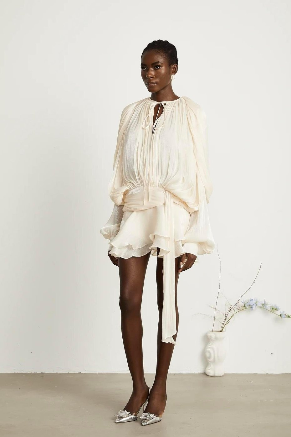 Evelyn Kuşaklı Mini Elbise