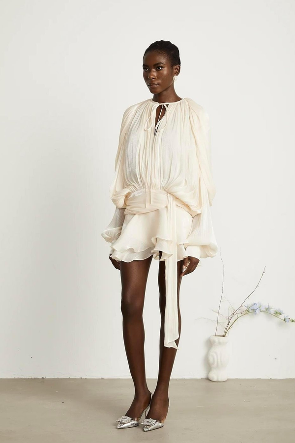 Evelyn Kuşaklı Mini Elbise