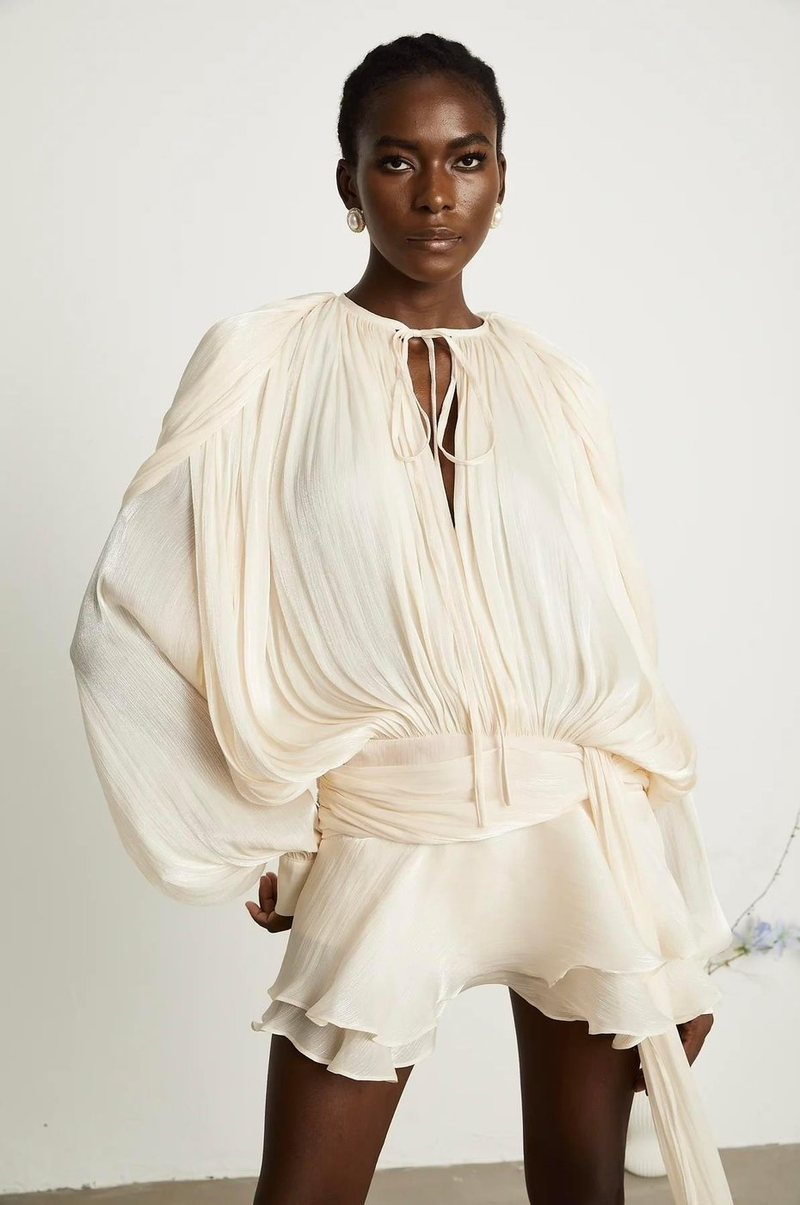 Evelyn Kuşaklı Mini Elbise