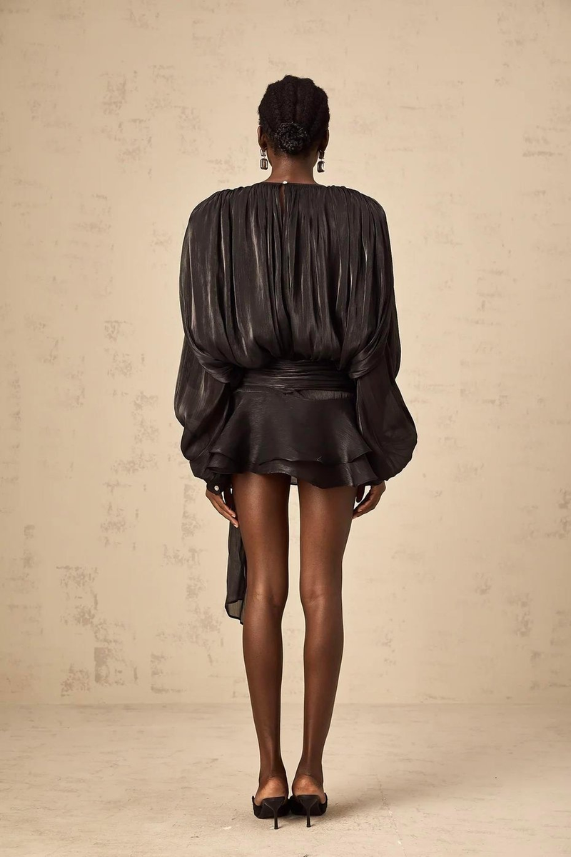 Evelyn Kuşaklı Mini Elbise