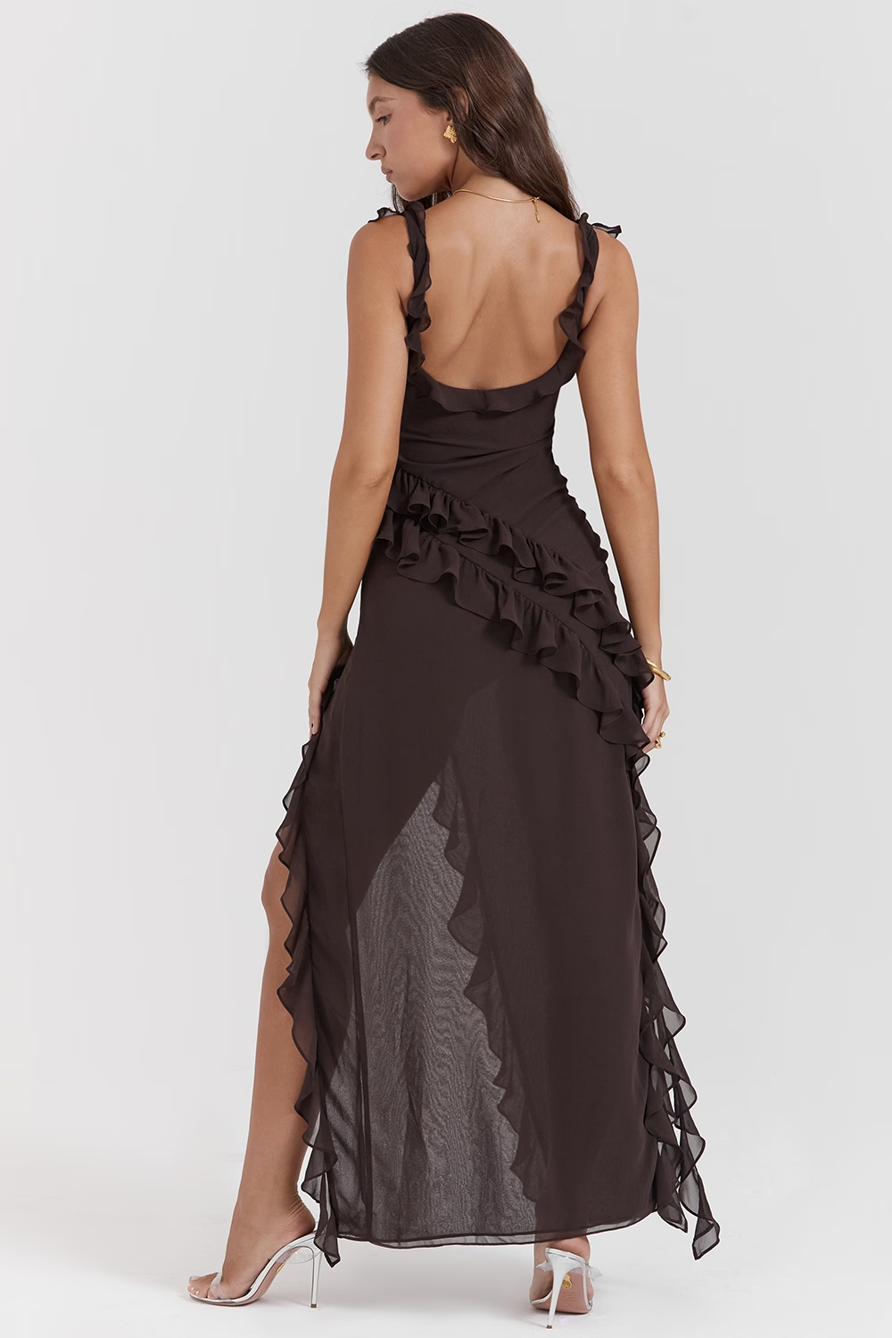 Ruffle Maxi Elbise