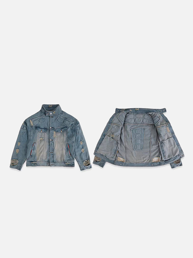 Street Motorcycle Fringe Embroidered Jacket