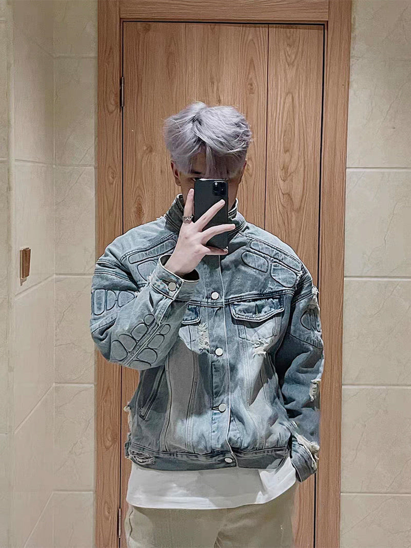 Street Motorcycle Fringe Embroidered Jacket