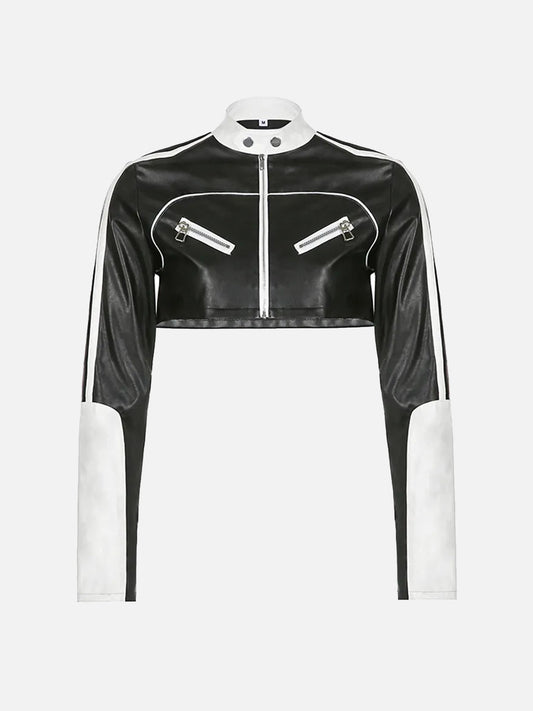 MOTORCYCLE BLACK STREET LEATHER JACKET