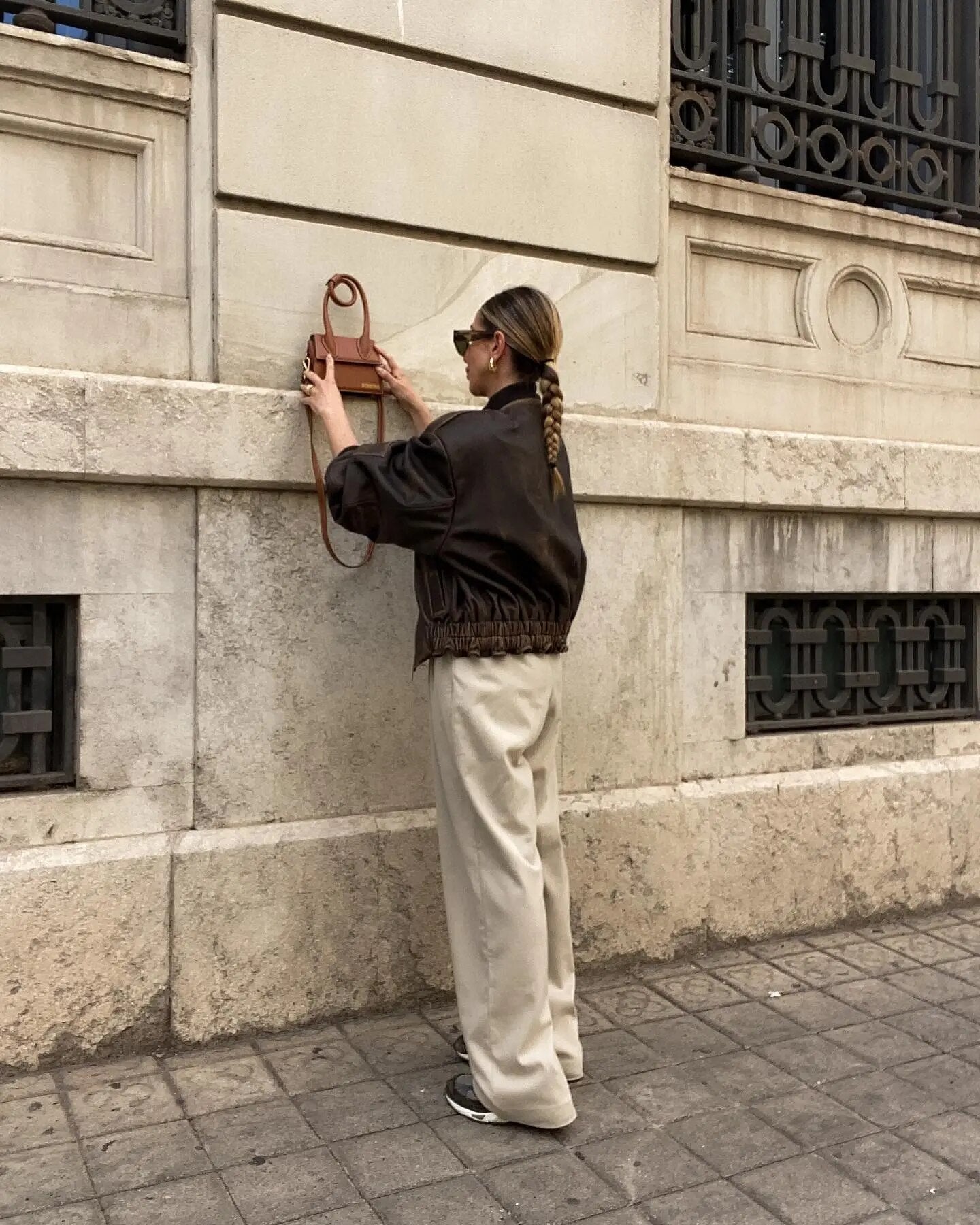 "80s" Washed Vintage Leather Jacket