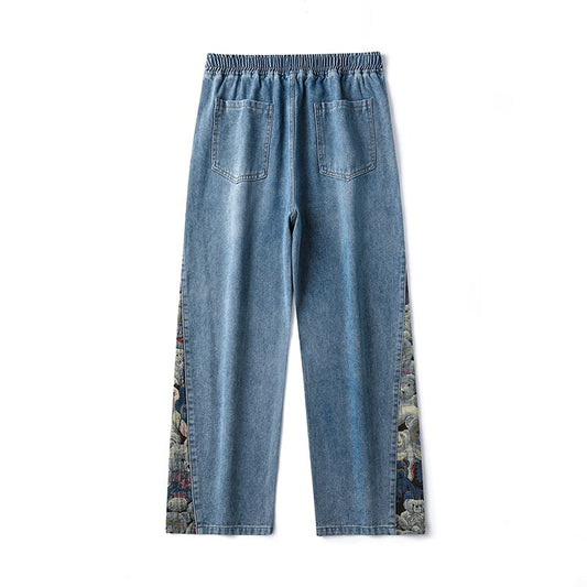 Bear Patchwork Baggy Jeans