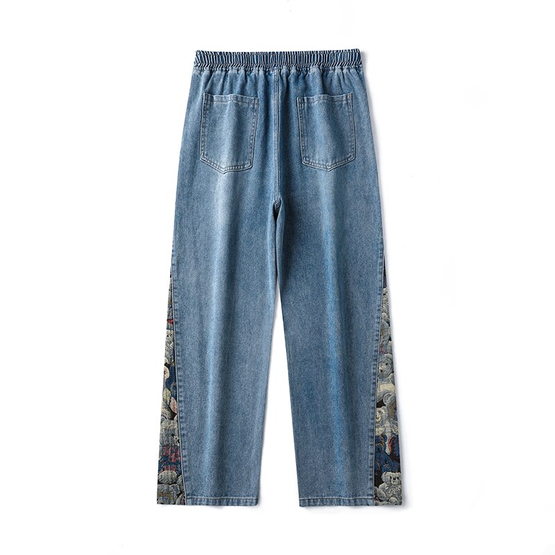 Bear Patchwork Baggy Jeans