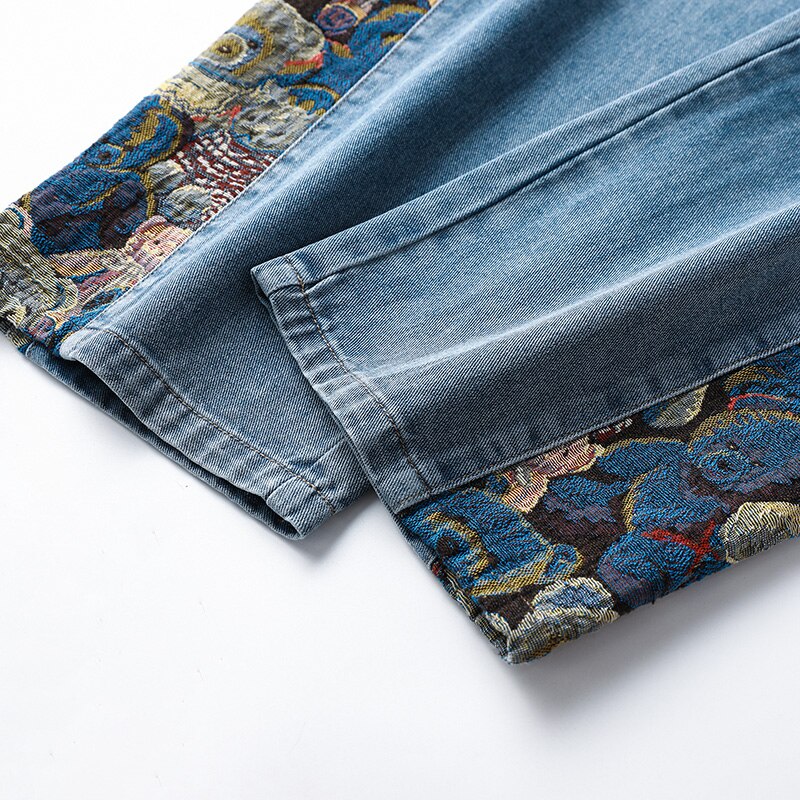 Bear Patchwork Baggy Jeans