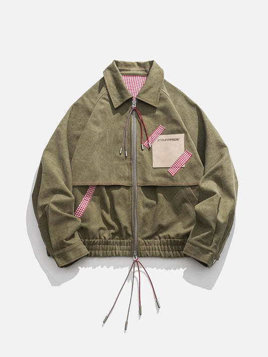 "Street Star" Vintage Drawstring Jacket