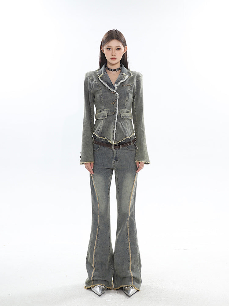 Washed Vintage Denim Jacket