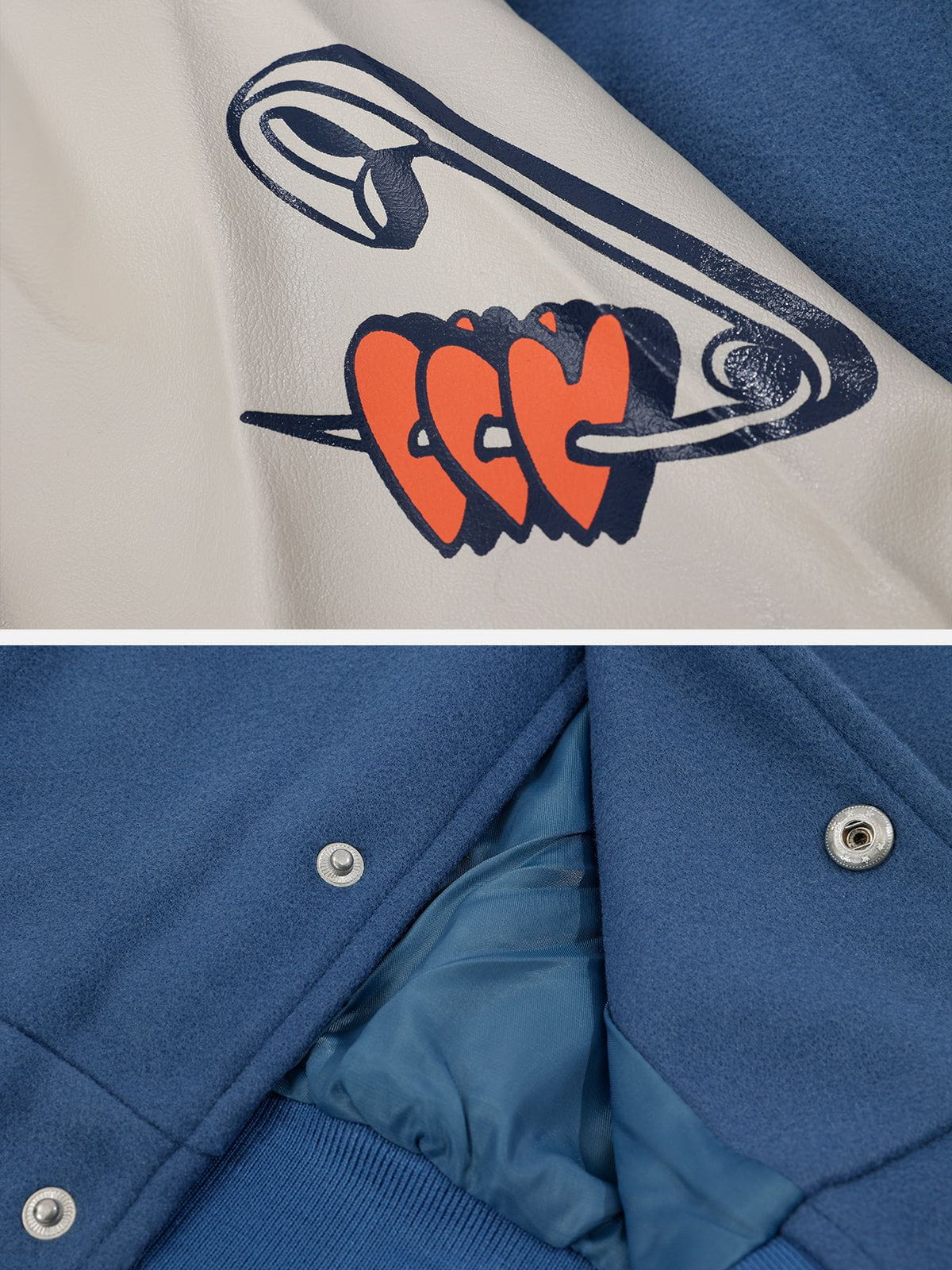 "Street Star" Letter Love Foaming Jacket