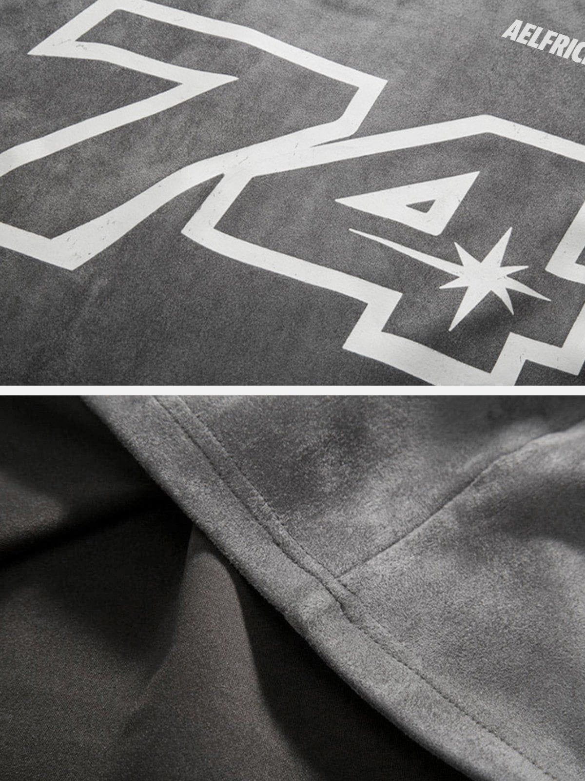 "Street Star" "74" Letter Sweatshirt